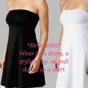 NWOT Lululemon Beat the Heat *Reversible in Black/White dress (Size 4)